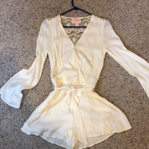 White lace romper
